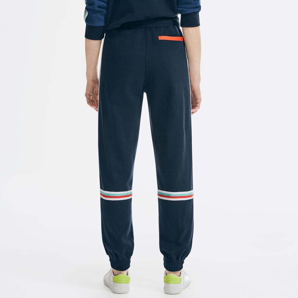 FLEECE SIDE-STRIPE SWEATPANT,Navy,large