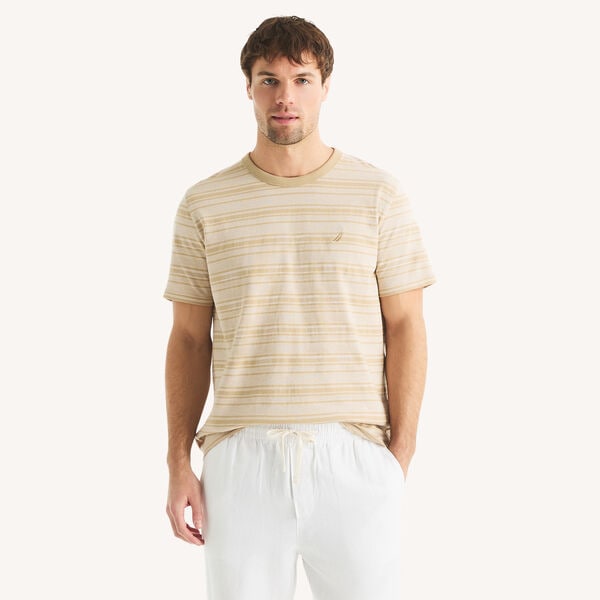 Herringbone Striped Crewneck T-Shirt