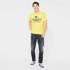 NAUTICA SAILING CLUB GRAPHIC TEE,Soft Yellow,large