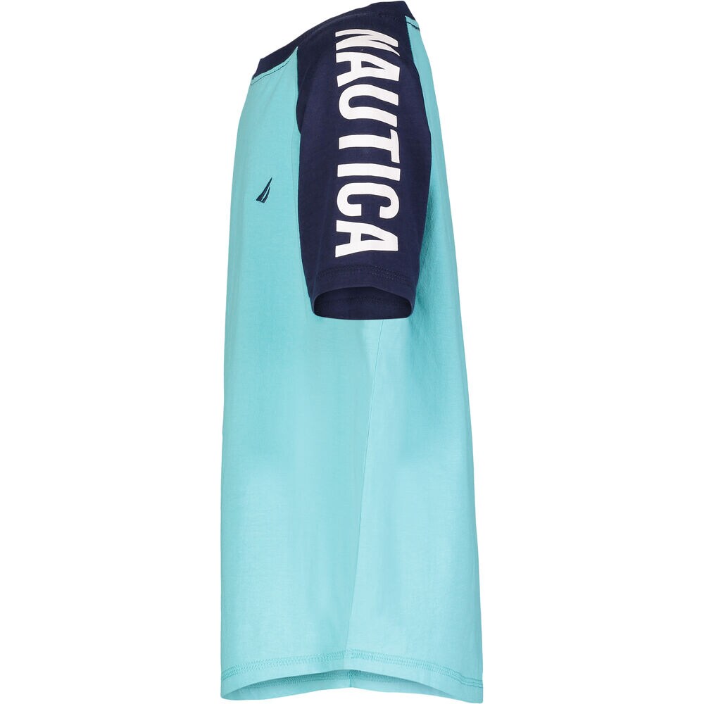 TODDLER BOYS' COLORBLOCK LOGO SLEEVE T-SHIRT (2T-4T),Nite Sea Heather,large
