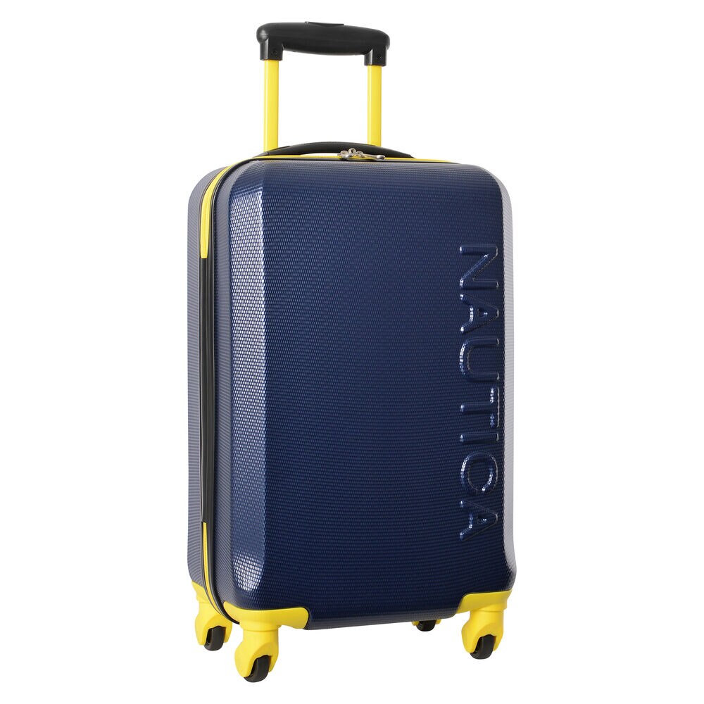 Marina 20" Hardside Spinner Luggage in Navy/Yellow,Navy,large