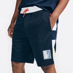9" BIG & TALL SIDE PANEL KNIT SHORT,Navy,large