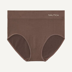 Seamless Ribbed Brief, 5-Pack,Dark Brown,large