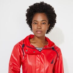 HOODED RAIN JACKET,Tomales Red,large