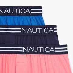 SOLID KNIT BOXERS, 3-PACK,Blue Dive,large