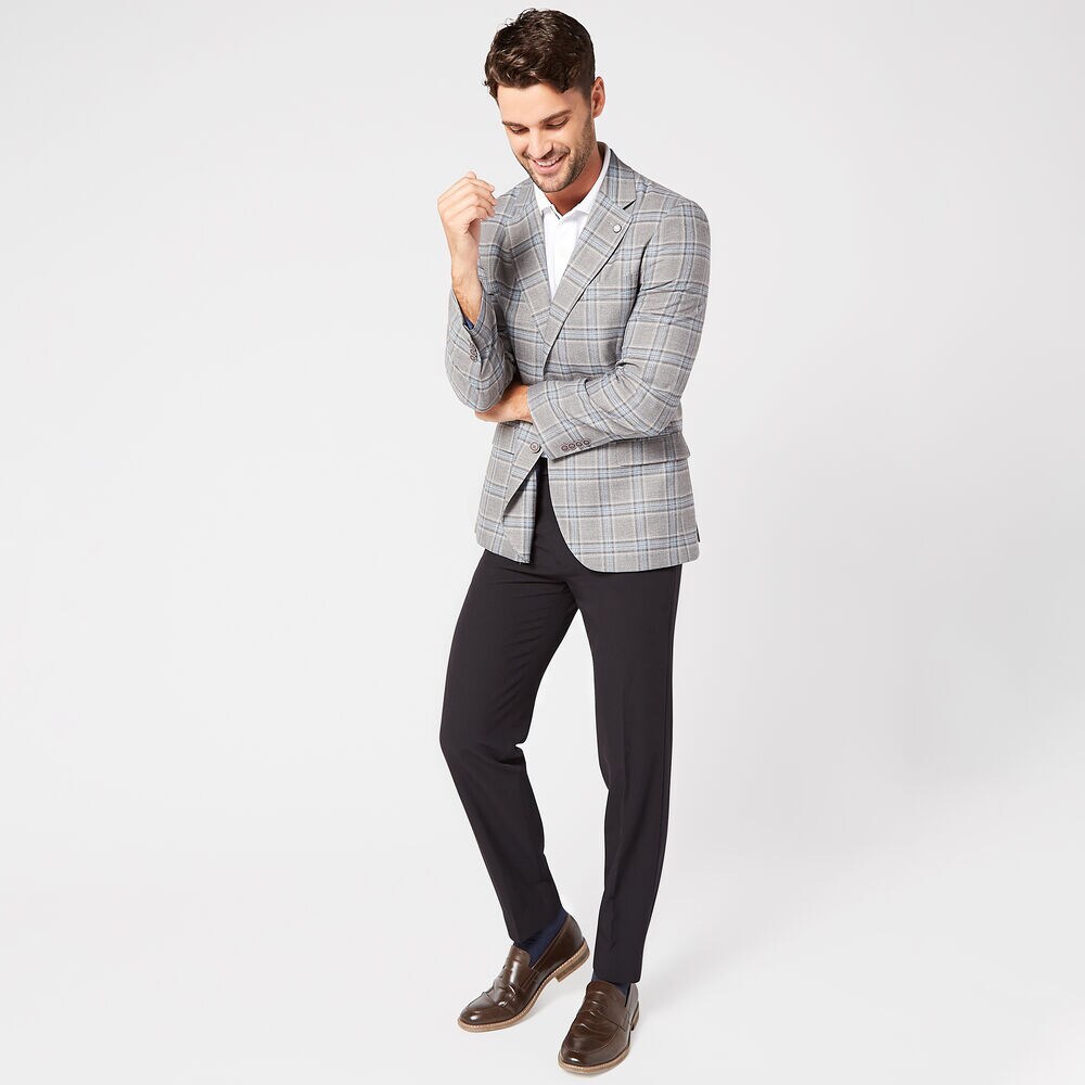 BRANFORD PLAID BLAZER IN LIGHT GREY,Rust,large