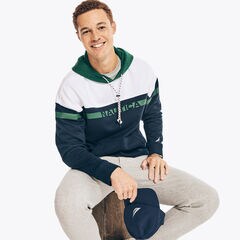 BIG & TALL COLORBLOCK HOODIE,Navy,large