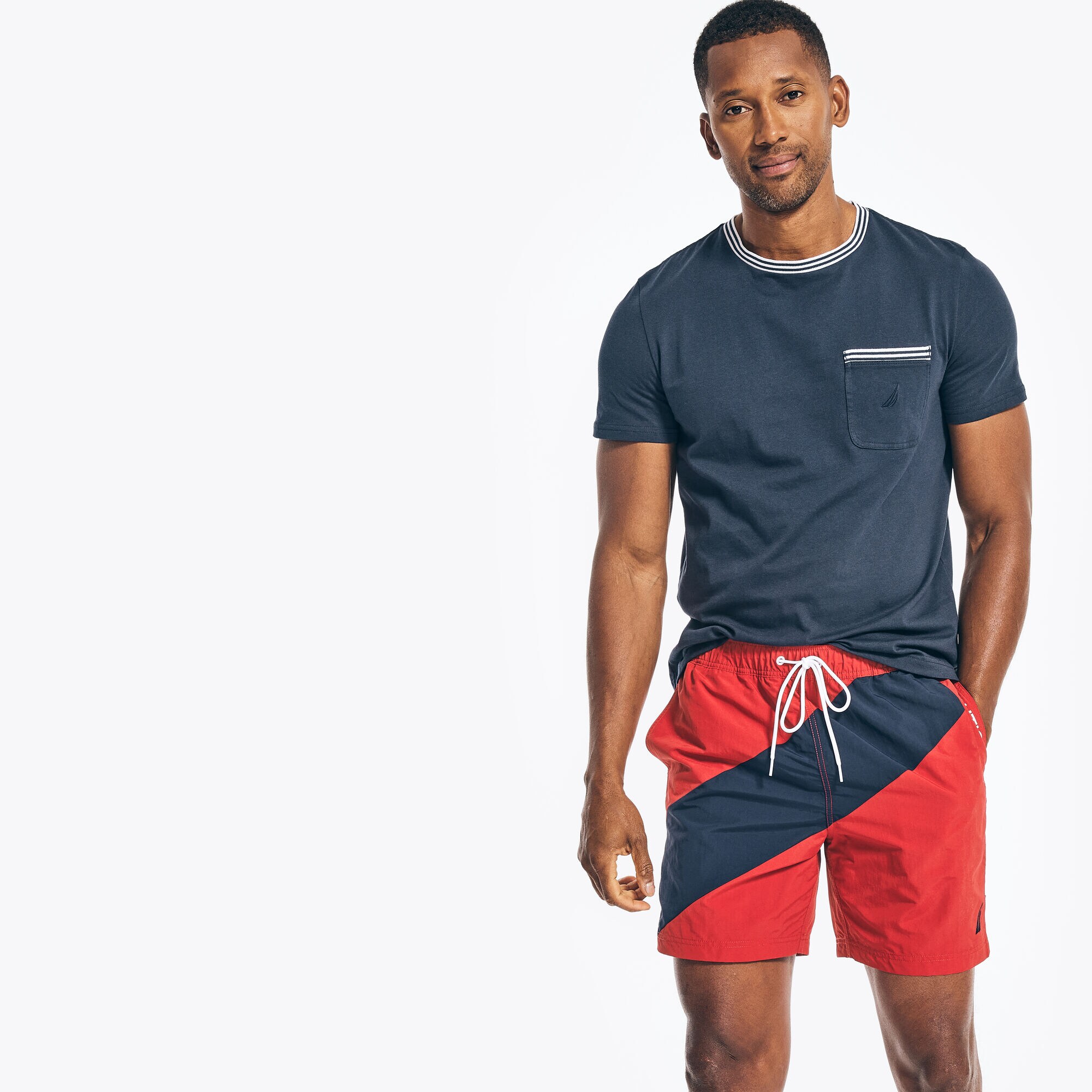 8" DIVER QUICK-DRY SWIM,Nautica Red,large