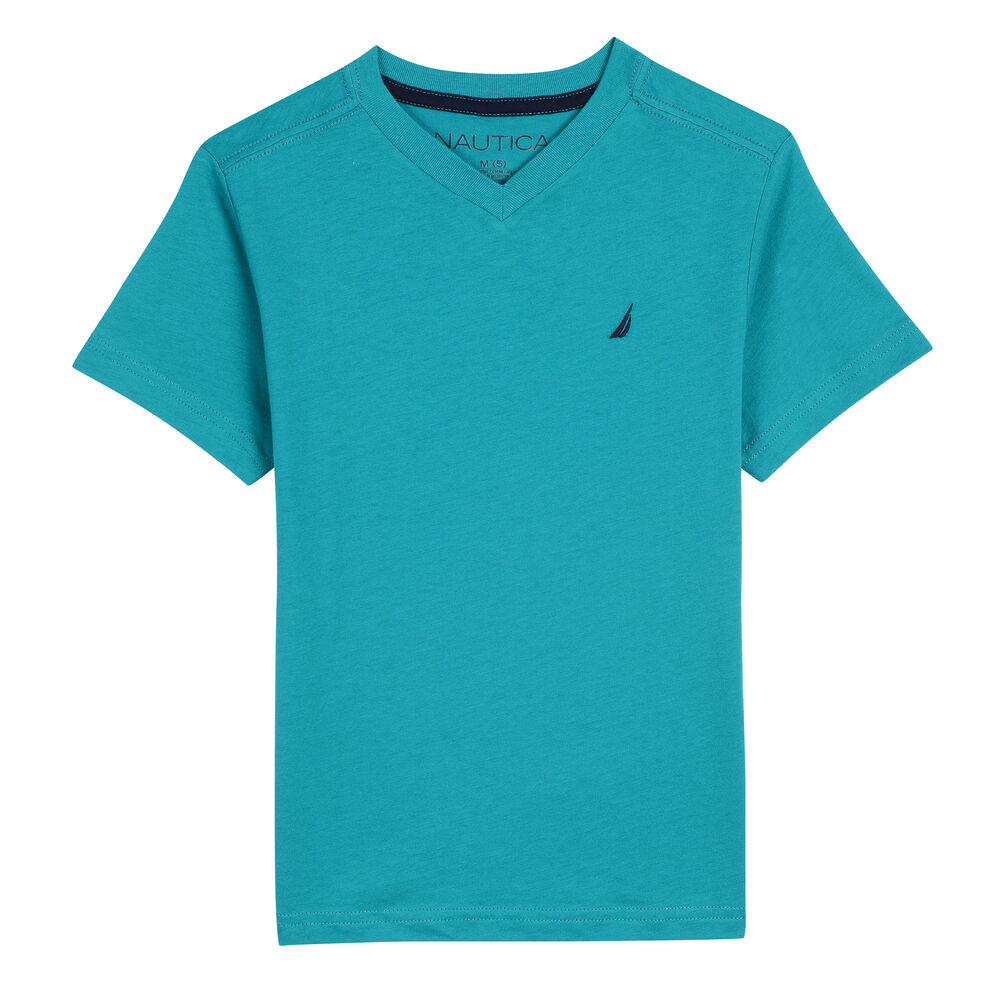 LITTLE BOYS' STRAIT V-NECK T-SHIRT (4-7),Dark Pebble,large