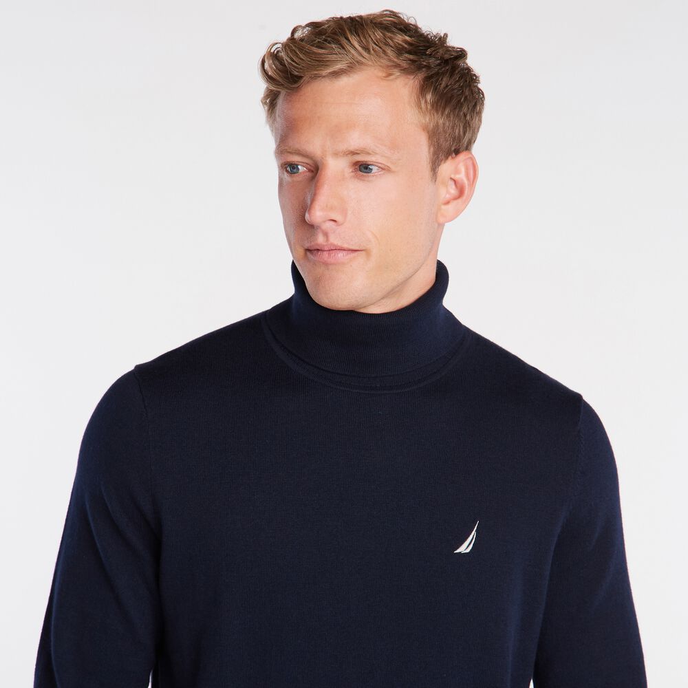NAVTECH TURTLENECK SWEATER,Navy,large