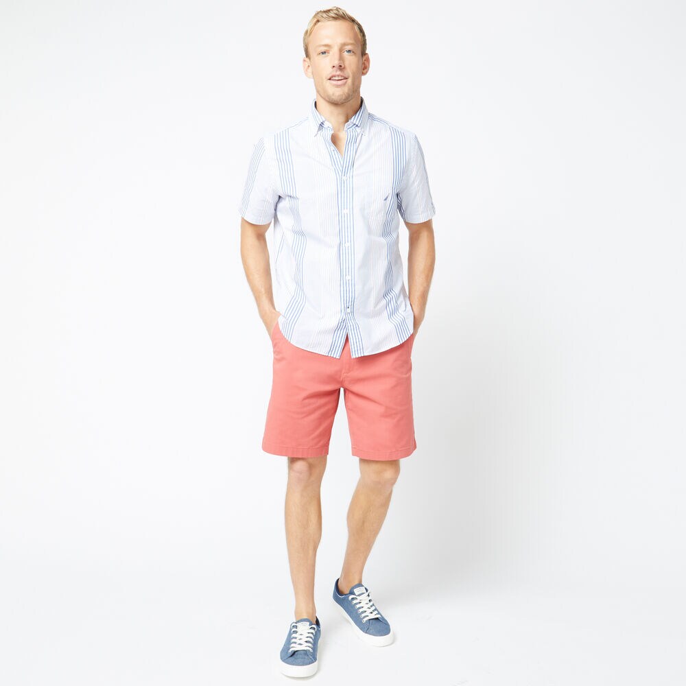 CLASSIC FIT VERTICAL STRIPE SHIRT,Bright White,large