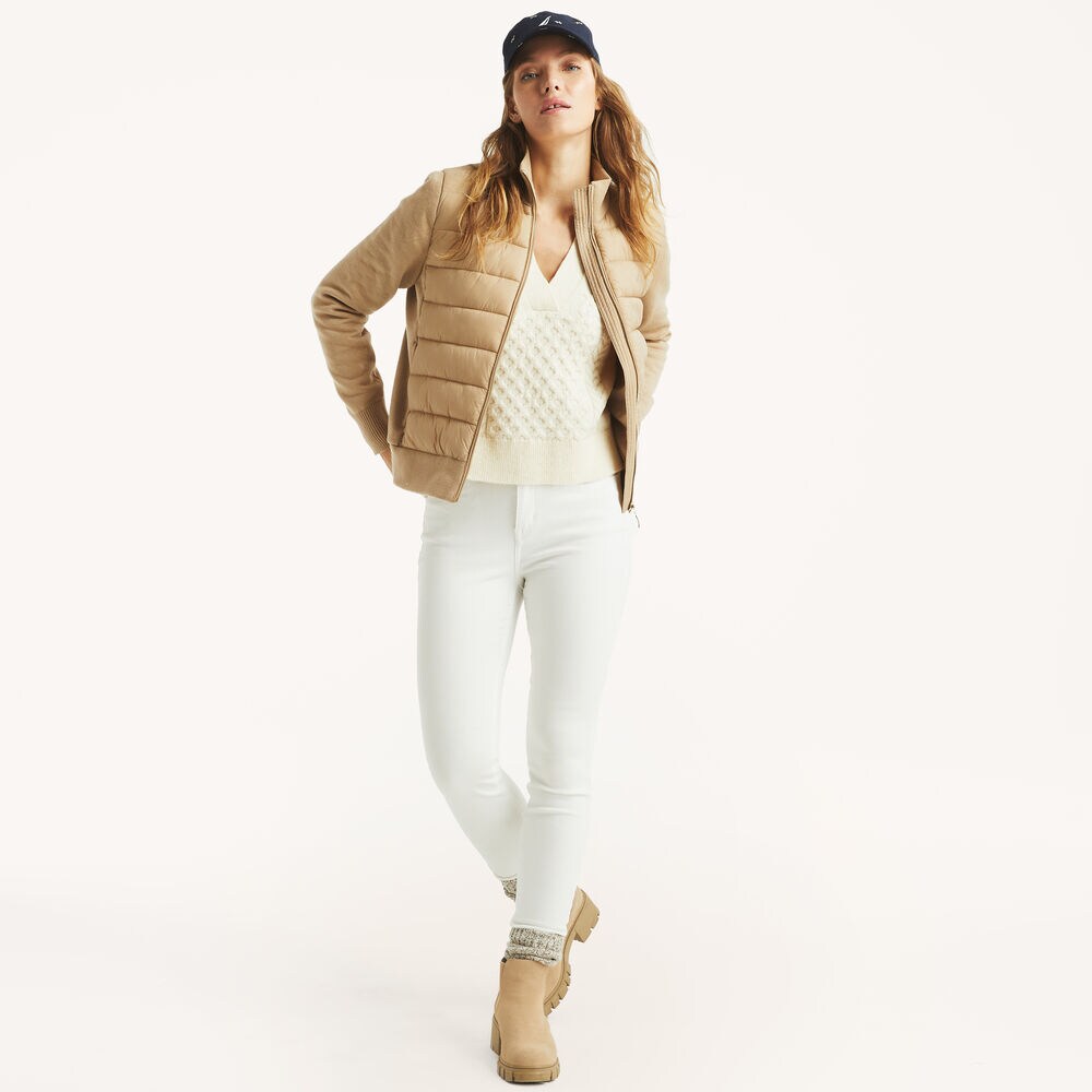 Sweater Quilted Jacket,Rope,large