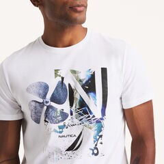 Propeller Graphic T-Shirt,Bright White,large