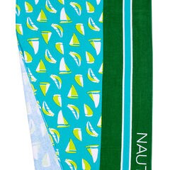 KIDS' BOAT PRINT BEACH TOWEL,Ice Blue,large