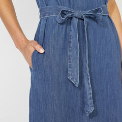 NAUTICA JEANS CO. EMBROIDERED DENIM DRESS,Star Turquoise,large