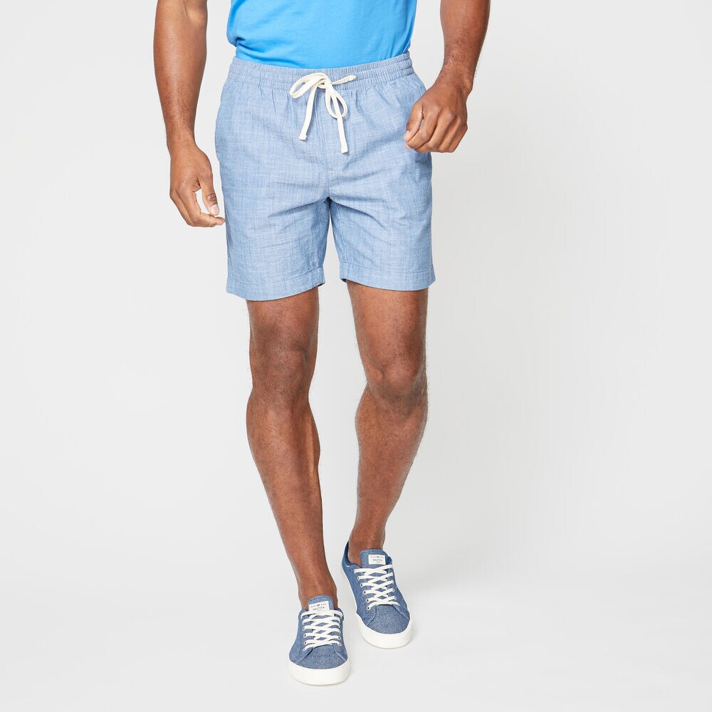 7" CHAMBRAY BOARDWALK SHORT,Blue Stern,large
