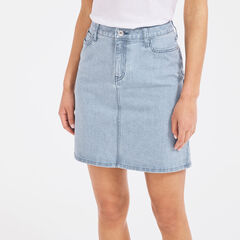 NAUTICA JEANS CO. STRIPED DENIM SKIRT,Breeze,large