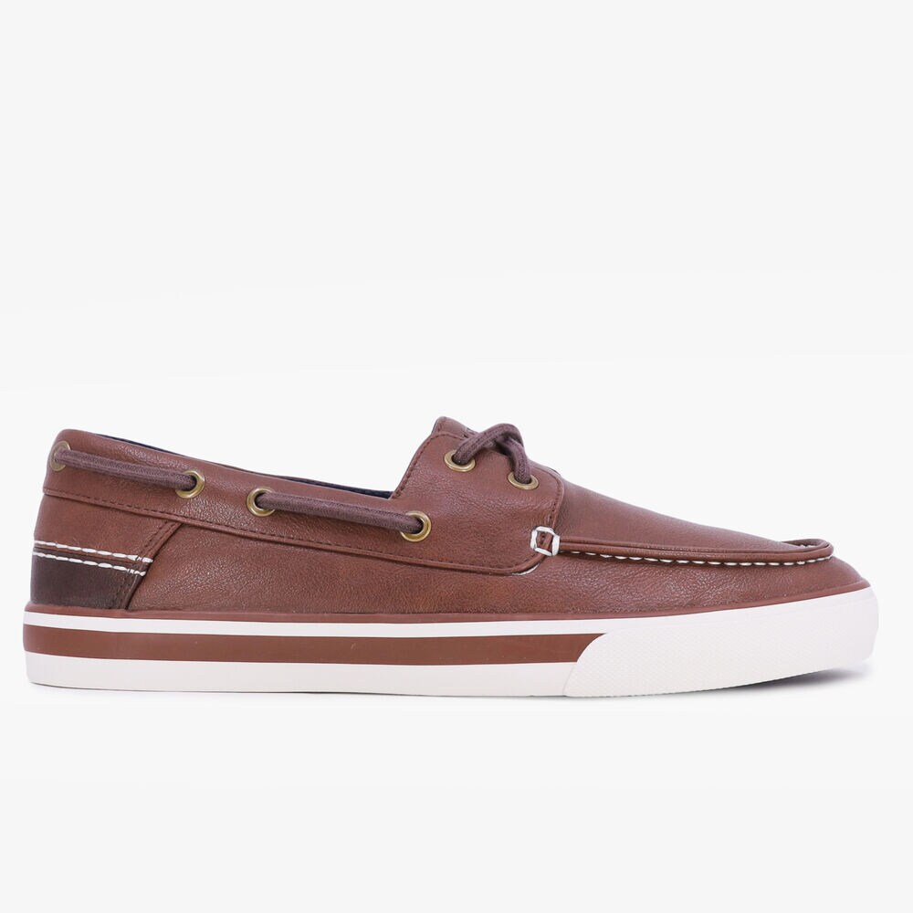 LOGO-DEBOSSED BOAT SHOE,Military Tan,large