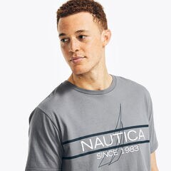 SINCE 1983 GRAPHIC SLEEP T-SHIRT,Grey Shadow,large