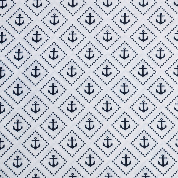 Diamond Anchor Blue Queen Sheet Set