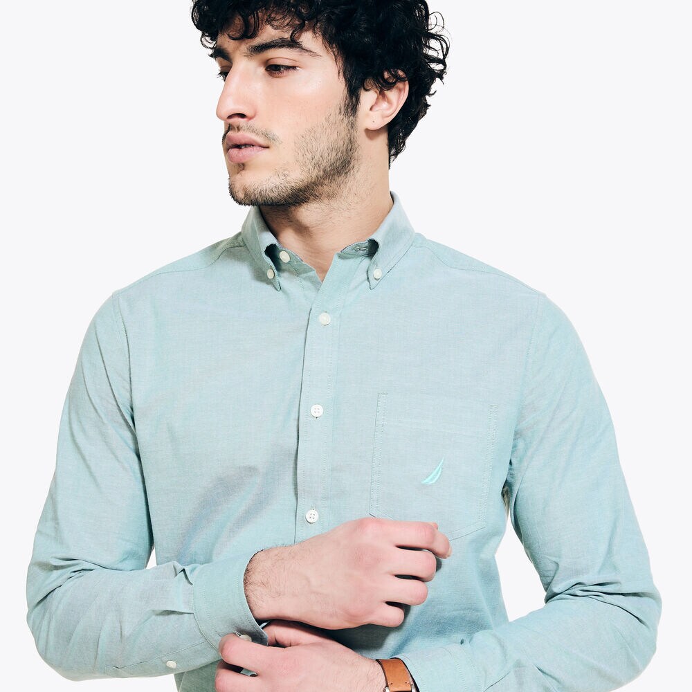 Oxford Shirt,Green Apple,large