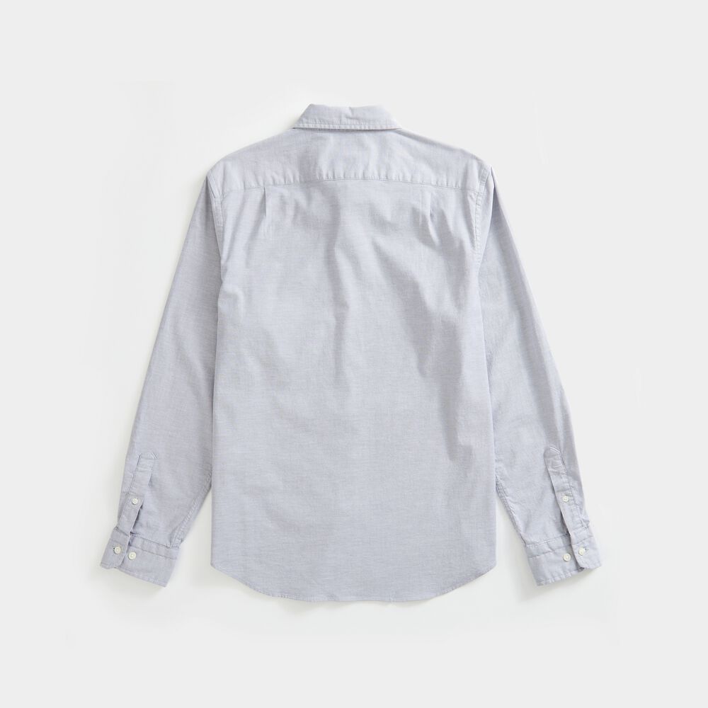SOLID OXFORD SHIRT,Pewter Grey,large