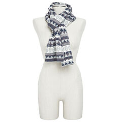 Fair Isle Scarf,Grey Heather,large