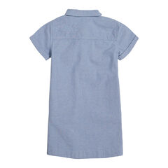LITTLE GIRLS' CHAMBRAY SHIRT DRESS (4-6x),Nite Sea Heather,large