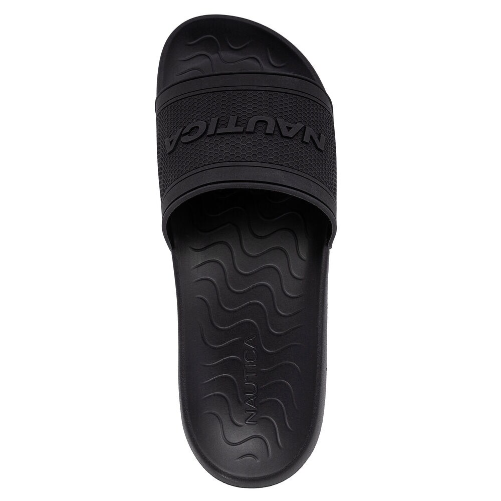 Logo Slide Sandal,Black,large