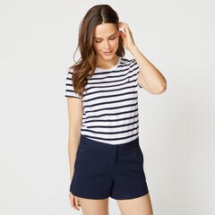 CLASSIC STRIPE T-SHIRT,Stellar Blue Heather,large