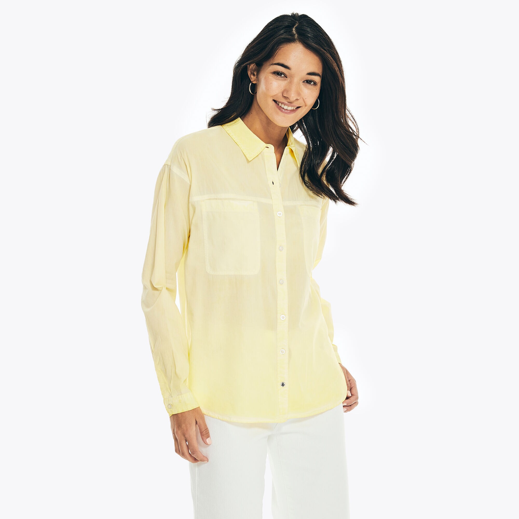 SUSTAINABLY CRAFTED BUTTON-DOWN WEEKEND SHIRT,Sunshine,large