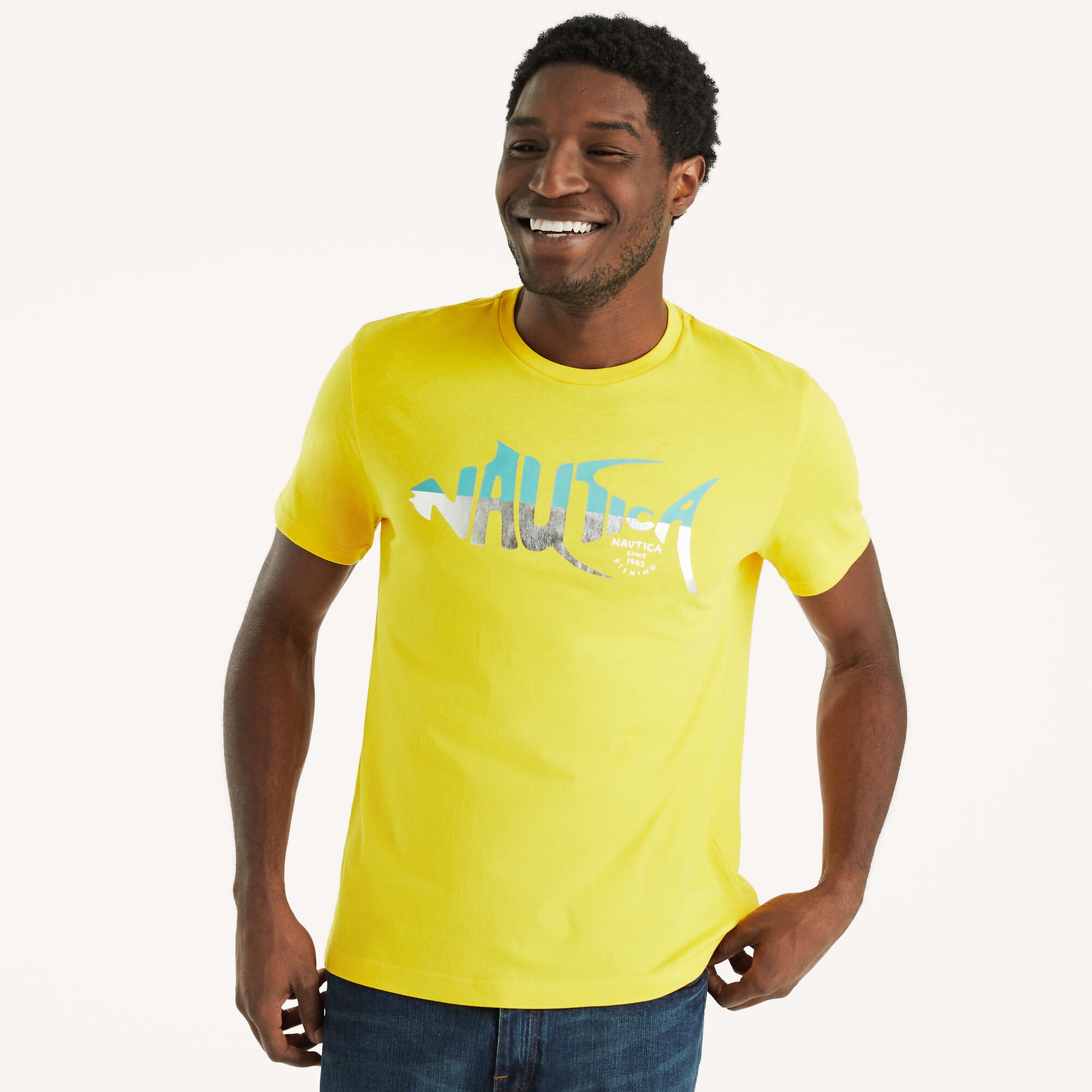 Sailing 1983 Graphic T-Shirt,Empire Gold,large