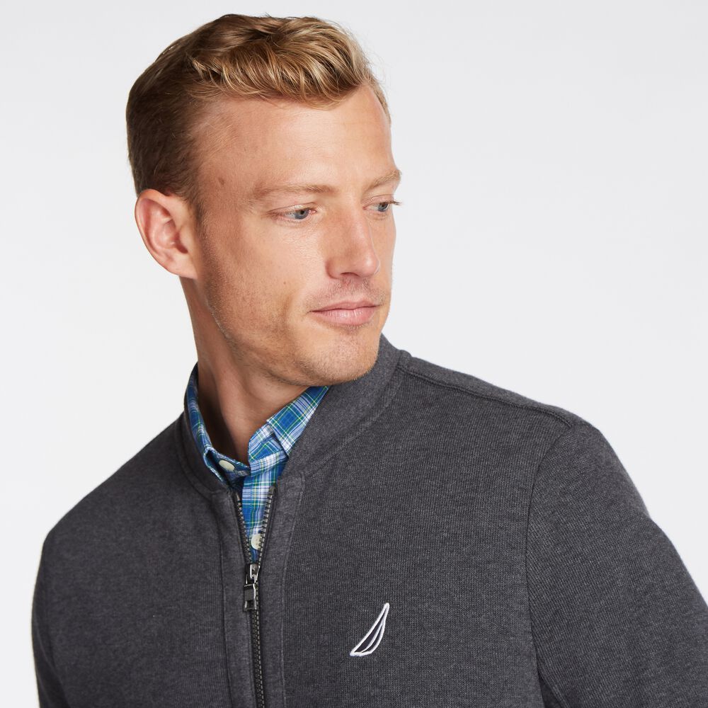 BRAND ICON BOMBER JACKET,Charcoal Heather,large