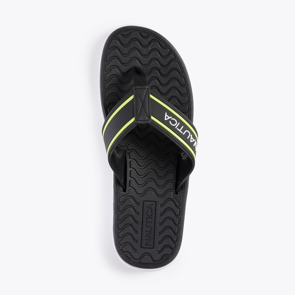 LOGO SANDAL,True Black,large