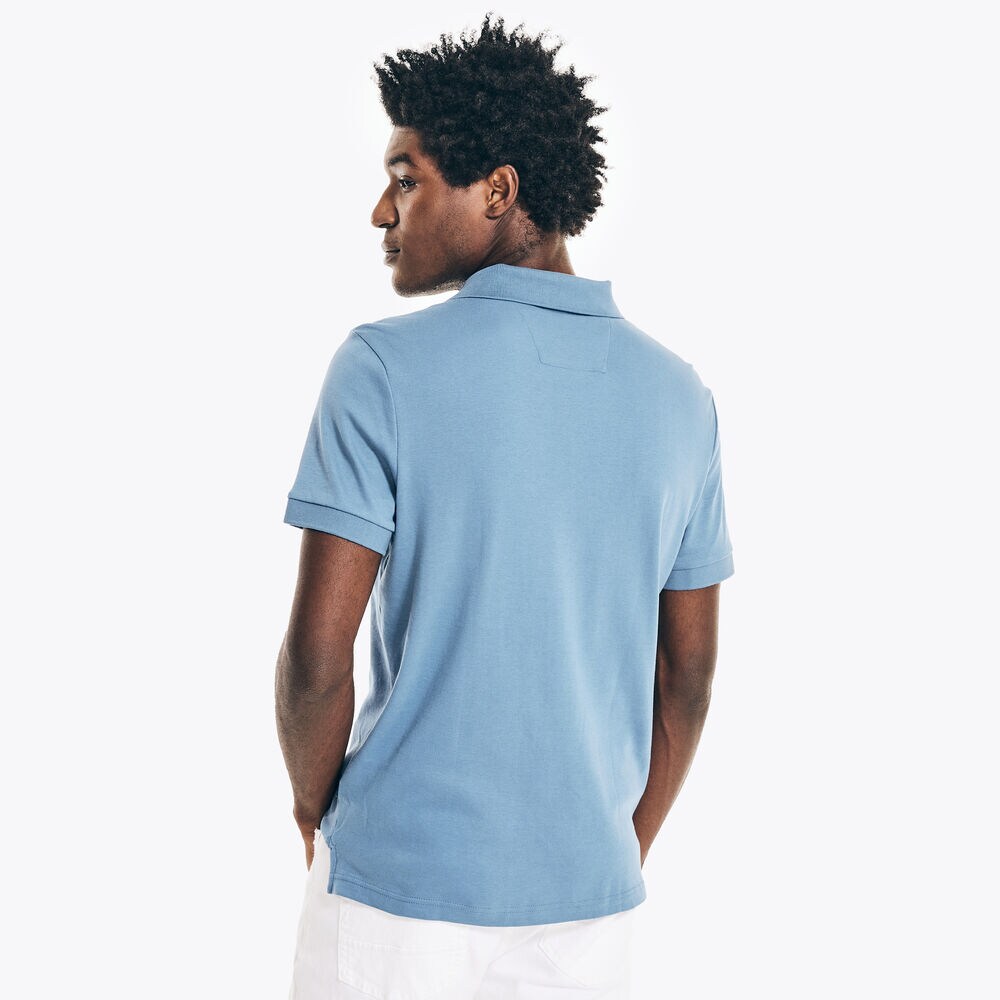 SLIM FIT INTERLOCK POLO,Star Sapphire,large