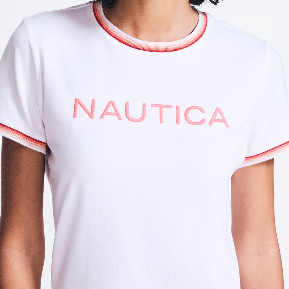 LOGO GRAPHIC T-SHIRT,Bright White,large