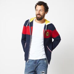 NAUTICA JEANS CO. COLORBLOCK FULL-ZIP HOODIE,Navy,large