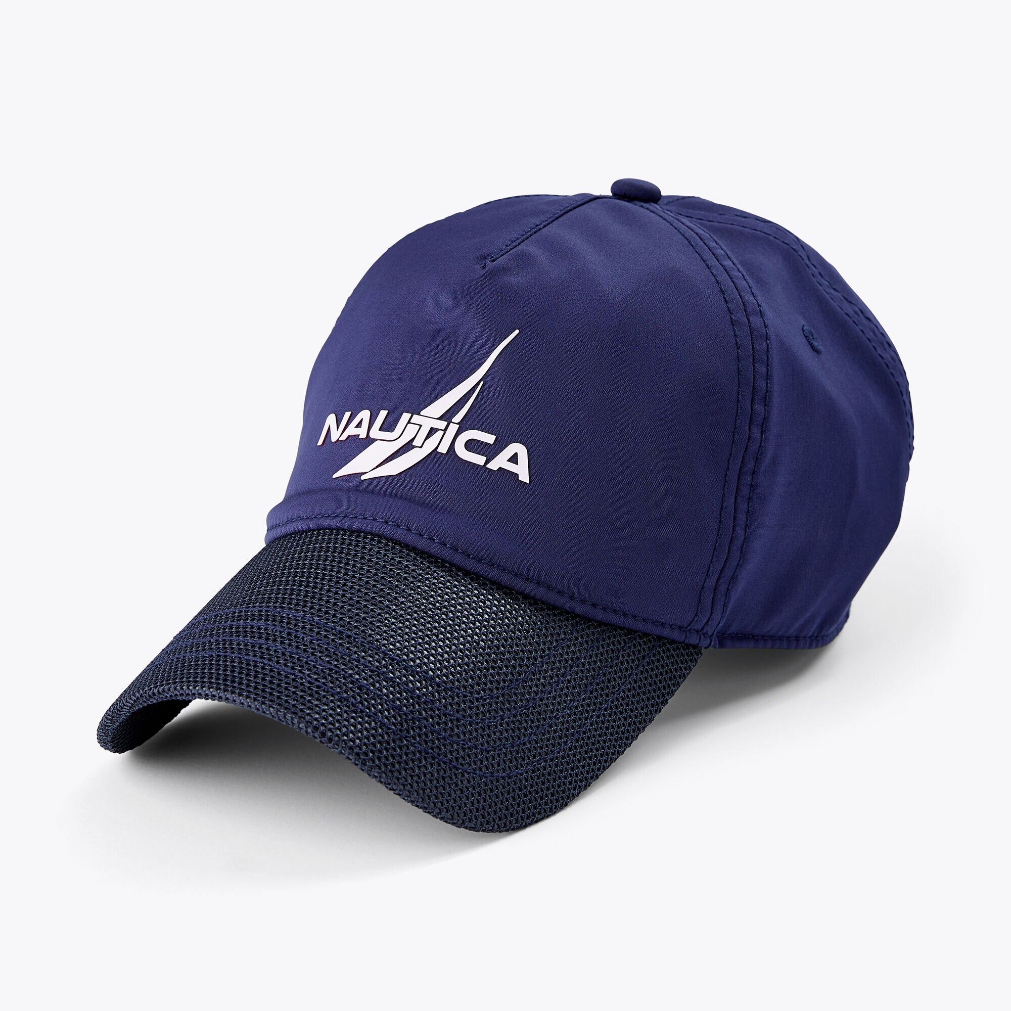 BRAND ICON EMBROIDERED CAP,Navy,large