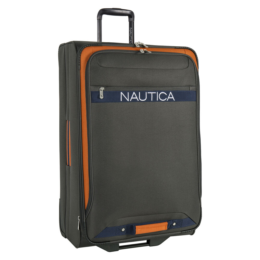 Hayes Point 28" Expandable Luggage in Grey/Orange,Grey Heather,large