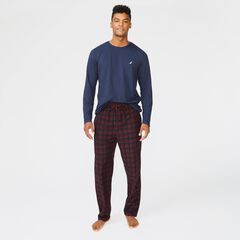 PLAID FLEECE SLEEP PANT,Rio Red,large