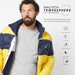 REVERSIBLE TEMPASPHERE COLORBLOCK JACKET,Navy,large