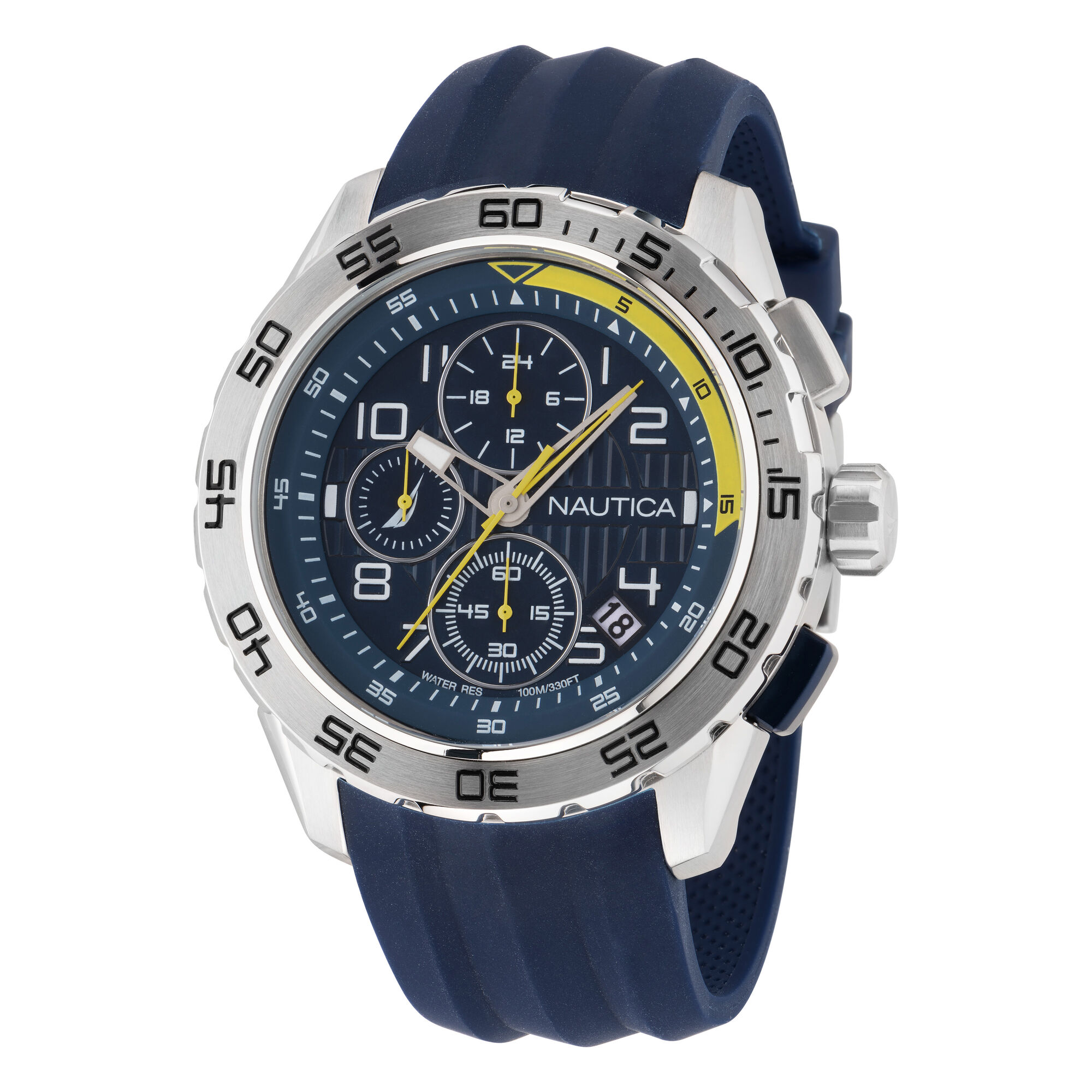 NST 101 Recycled Silicone Chronograph Watch,Multi,large
