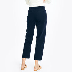 High Rise Wide Leg Cropped Pant,Stellar Blue Heather,large