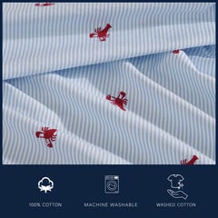 Lobster Walk Blue King Sheet Set,Navy Dusk,large