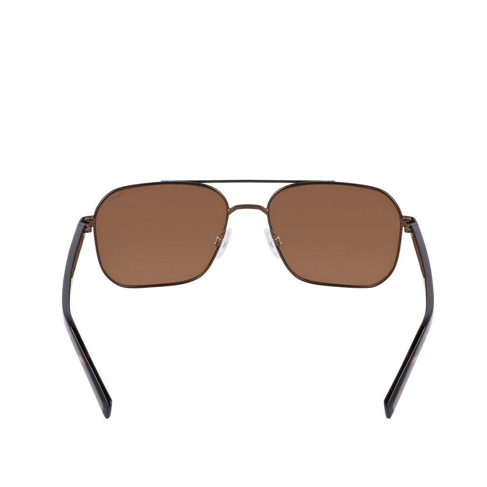 STYLE CAPTAIN NAVIGATOR SQUARE SUNGLASSES,Dark Brown,large