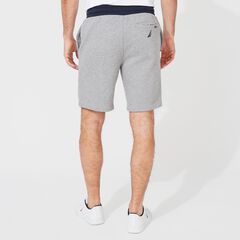 8.5" LOGO FLEECE SHORT,Stone Grey Heather,large