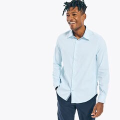 NAVTECH SLIM FIT PLAID SHIRT,Varsity Blue Wash,large