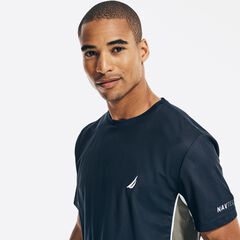 NAVTECH SUSTAINABLY CRAFTED COLORBLOCK T-SHIRT,Navy,large