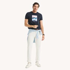 Summer Waves Graphic T-Shirt,Navy,large