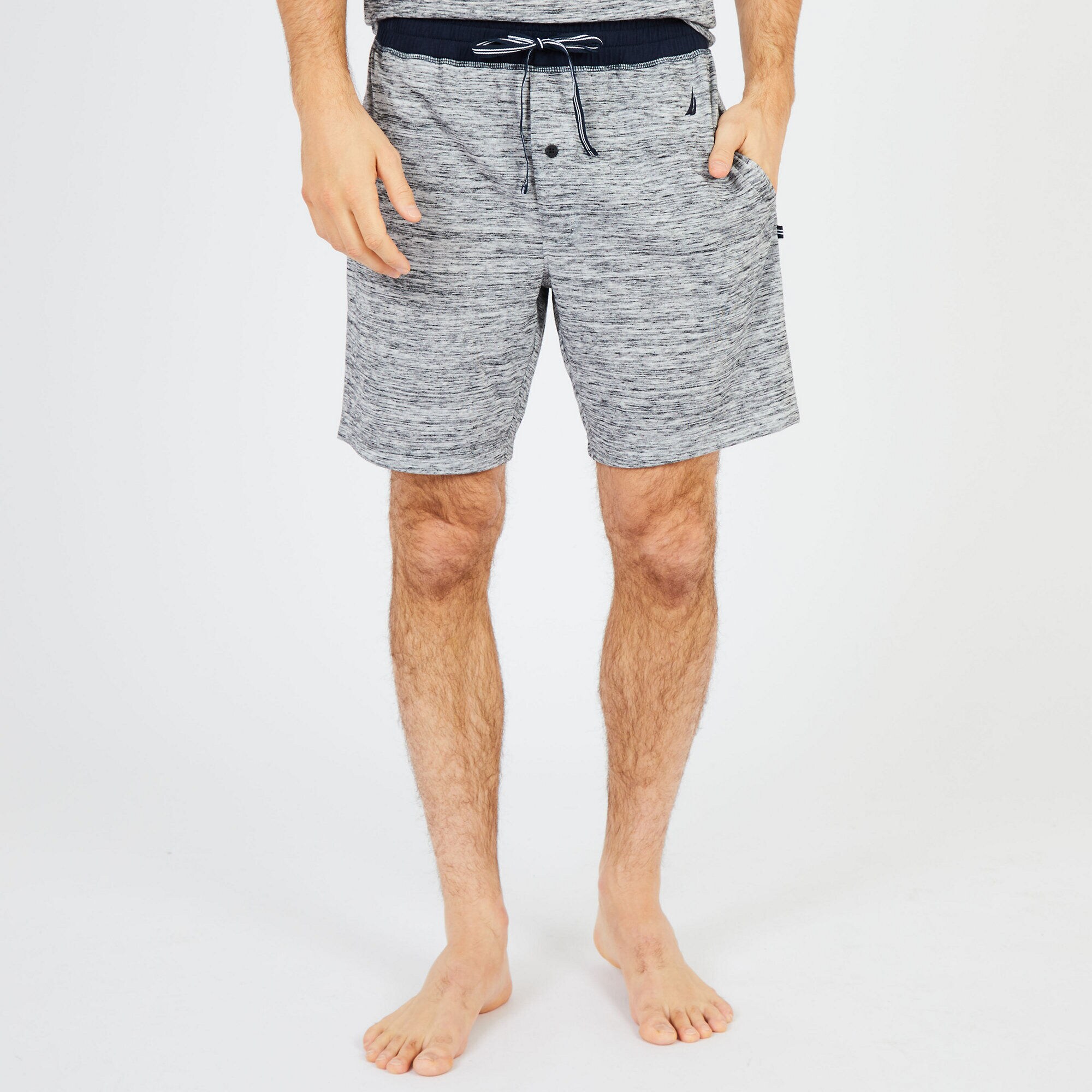 Space Dye Basic Pajama Shorts,Marshmallow,large